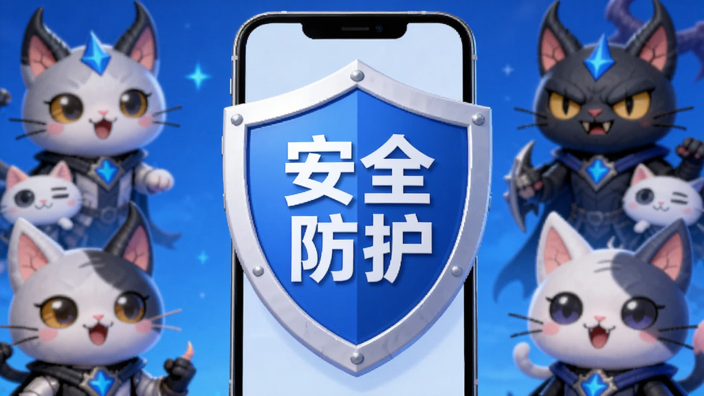 画面展示一个盾牌图标护住手机屏幕,盾牌上写有