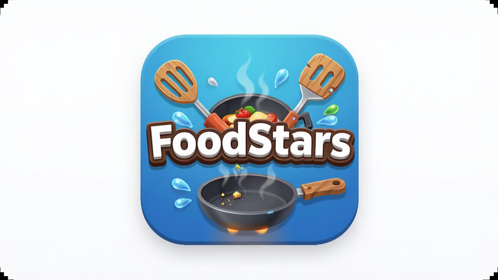 ��ʳ��Ϸ����İ�װ�������ͼ������ΪFoodstars��װ��ͼ�꣬���־��У���Ʒ���ִ���࣬ϸ�ڰ�����⿹���Ԫ�أ����ʸ��壬�ɾ��޶���Ԫ��