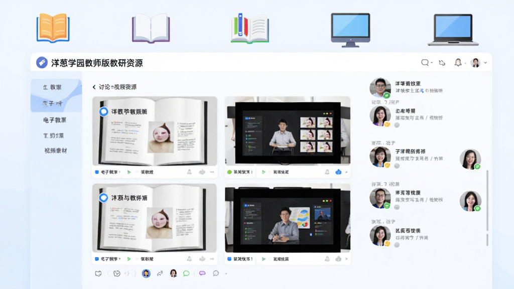 ���ѧ԰��ʦ�������Դҳ�棬���ӽ̰�����Ƶ�ز��������У���ʦͷ�����������������������鱾�����ͼ�꣬���רҵ��Լ������ɫ�����߻���