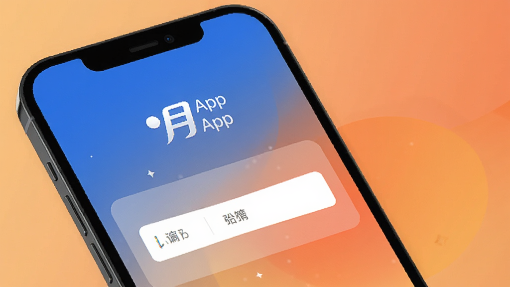 有月App注册页面,手机屏幕显示验证码输入框,背景为暖色调渐变,界面简洁,风格现代,干净无多余元素,画质高清