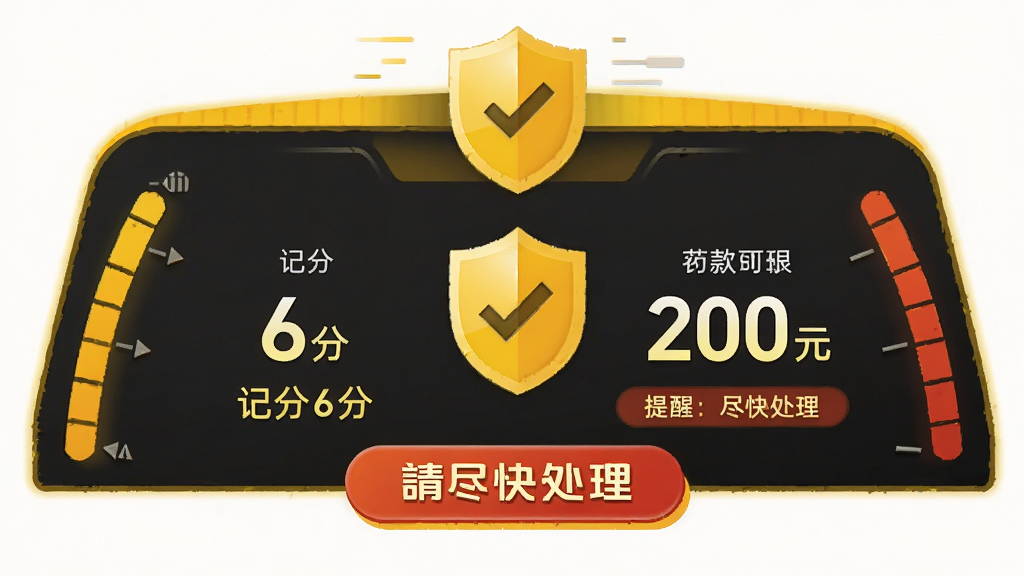 ����Υ�´����ѯ�Ĵ���˵�����棬���Ǳ�����ʽչʾ�Ƿ�6�֣�����200Ԫ�������С��뾡�촦�������������֣�����ɫ���Ծ�ʾ��ɫΪ�������ж��ư�ȫͼ�꣬�����ɾ�����չʾ�������ݣ���ҵ�廭���