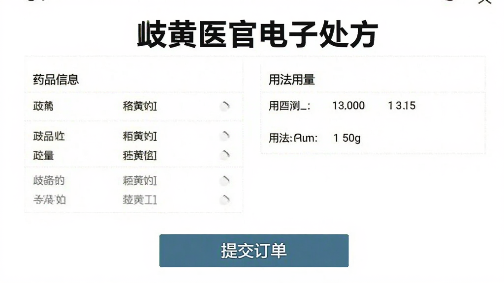 ���ҽ�ٵ��Ӵ���ҳ�棬��ʾҩƷ��Ϣ���÷��������·��С��ύ��������ť������Ϊ��ɫ������������������Ŀ�����ɾ�����