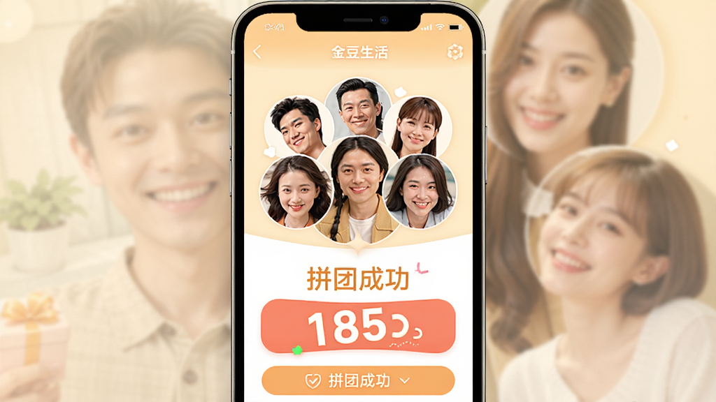 ������APPƴ�ųɹ�ҳ�棬����Ϊ����ͷ����Ϻ�ƴ�ż۸񣬲��־��жԳƣ��Ű���󷽣������ܰ�Ѻã�ϸ���С�ƴ�ųɹ������������ʸɾ����޶���Ԫ��