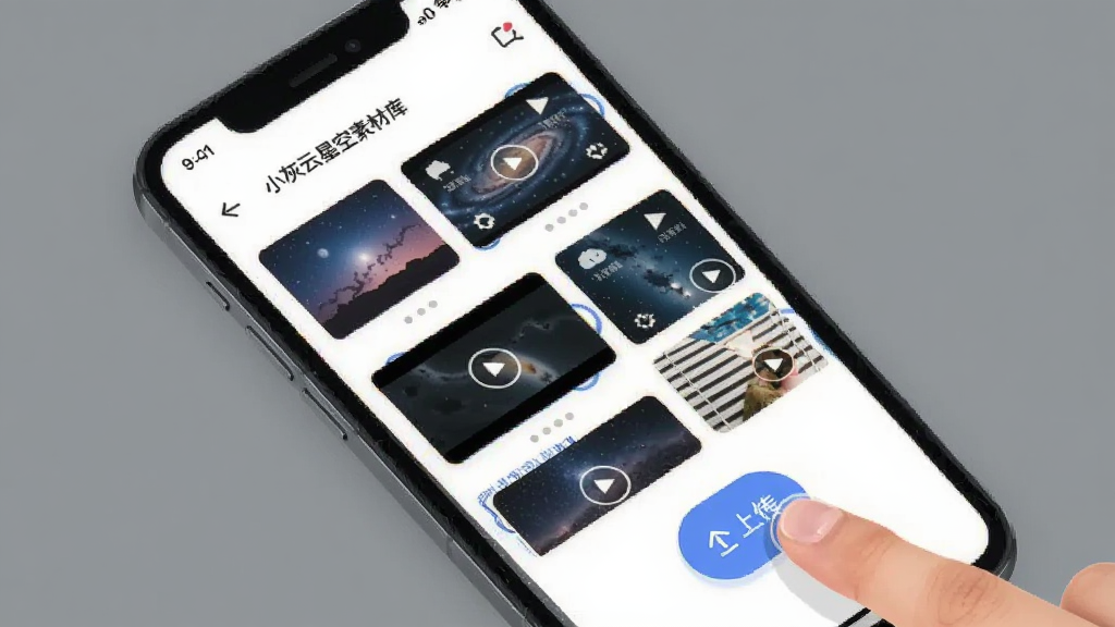 С�����ǿ��زĿ���棬�ֻ���Ļ��ʾͼƬ����Ƶ����ͼ�����û���ָ����ϴ���ť������ɫ������������ƽ����ϸ�ھ��£����ʸɾ��޶���Ԫ��