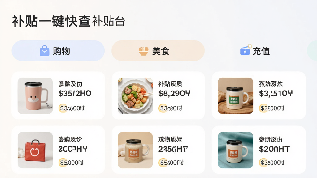 ����һ����鲹���ۺ�ҳ�棬������ǩ�硰�������ʳ������ֵ������չʾ���·���Ƭʽ���֣�ÿ�ſ�Ƭ����Ʒͼ����������뵹��ʱ��������ɫ��ͣ�UI����ִ������������ɾ�