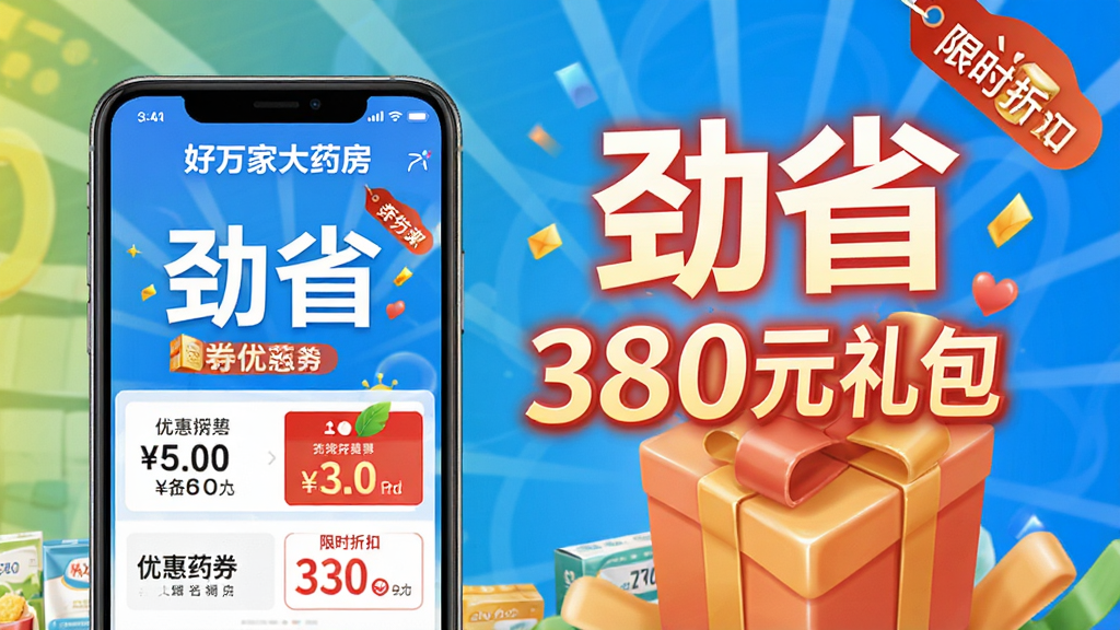 ����Ҵ�ҩ��APP�ؼ��Żݻҳ����ƣ������Ż�ȯ����ʱ�ۿ۱�ǩ������������ͻ������ʡ����380Ԫ������������Ű���󷽣������������޶�������