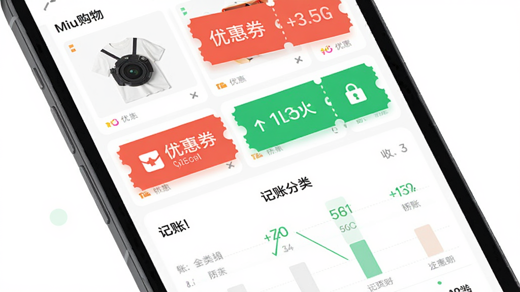 �ؼ۹���ʡʡAPP���棬����Ϊ�ֻ���Ļչʾ������ȯ�ͼ��˹��ܣ�����Ϊ���·������Ϸ���ʾ��Ʒ�б����Ż�ȯ��ǩ���·���ʾ���˷���ͼ�����Ű�������������ƽ����ϸ�ڰ�����ɫ�Ż�ȯͼ�����ɫ�����ͷ�����ʸ��壬�ɾ����޶���Ԫ��