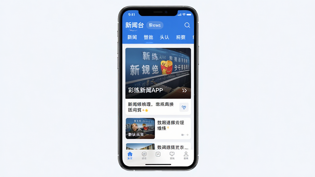 ��������APP����չʾ������Ϊ�ֻ���Ļ�������������Ϸ������ŷ����ǩ���в���ͼ�Ŀ�Ƭ�����ײ��ǵ����������������ɫ��ɫ����������ִ���ϸ�ڰ�������ͼƬ�ͱ������֣����ʸ���ɾ����޶���Ԫ��