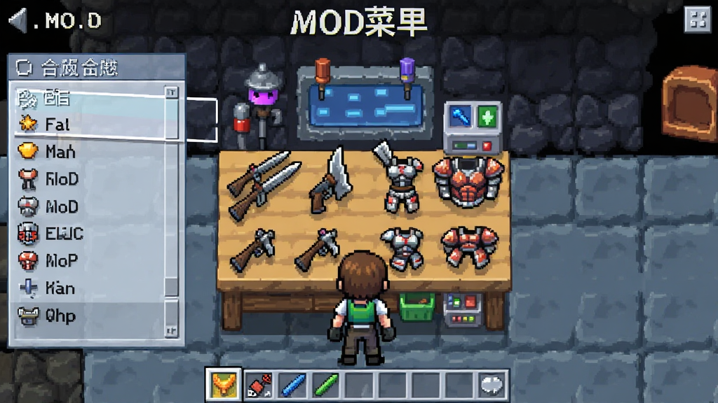 ��Ѩ��MOD�˵��� ���İ���Ϸ���棬��ɫվ�ڻ��ع���̨ǰ�����ϰڷŸ��������Ϳ��ף�������ʾ�ϳ��б������ط��ɫ��������ϸ�ڷḻ���ɾ�����
