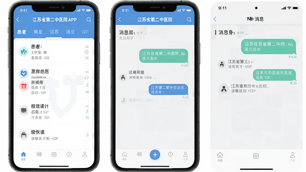 ����ʡ�ڶ���ҽԺAPP�����ͼ��չʾ�����б�����Ϣ�Ի����ɾ����࣬��ƽ����ƣ����廭�ʣ��޶���Ԫ��