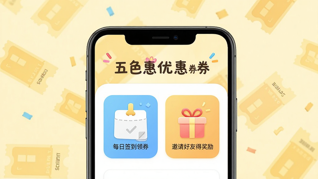 ��ɫ���Ż�ȯ��ȡ���棬��������Ϊ�ֻ����棬��ʾ��ÿ��ǩ����ȯ���롰������ѵý�����ͼ�꣬����Ϊ����ɫ��ȯƮ��Ч�������־��У�������»��ã�ϸ�ڷḻ�������������ɾ��޶�������