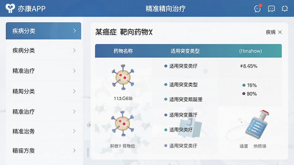 �࿵APP�ġ���׼���ơ�ҳ�棬����Ǽ��������б����Ҳ�չʾĳ��֢�İ���ҩ��ͼ��������ҩ�����ơ�����ͻ�����͵ȣ��������רҵ����ɫ�ȶ���ͼ������������ϸ�塣