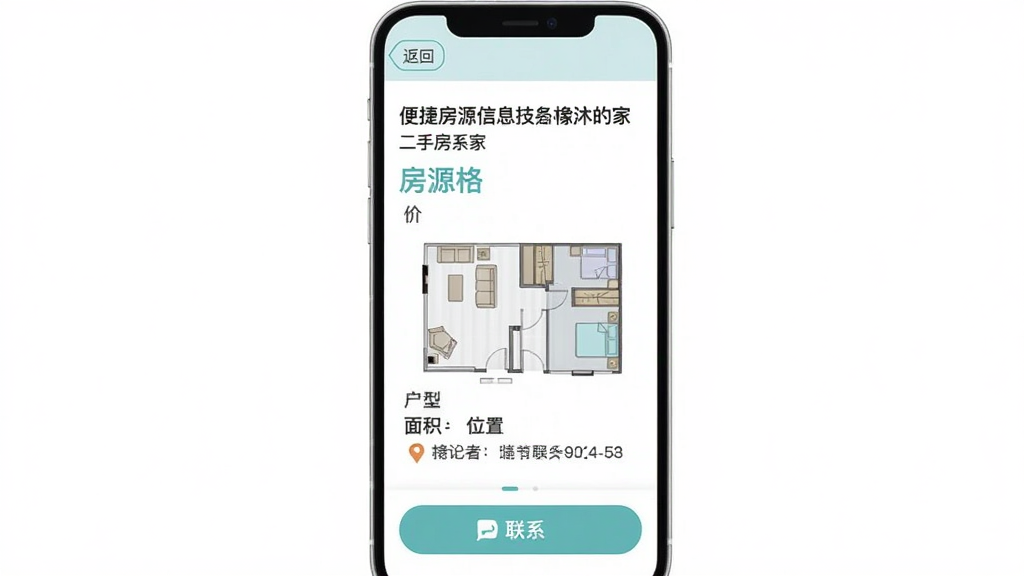 ��ݷ�Դ��Ϣ����ϵͳ-����ļ� ��Դ����ҳ�棬����չʾһ�׶��ַ�����ϸ��Ϣ��������Դ���⡢�۸񡢻���ͼ�������λ��������ҳ�涥���з��ذ�ť���ײ�����ϵ��ť������Ϊ���½ṹ�����Ϊ����ǳɫ�ƶ��˽��棬ϸ�ڰ���ͼ���������Ű棬�����������ɾ����޶���Ԫ��