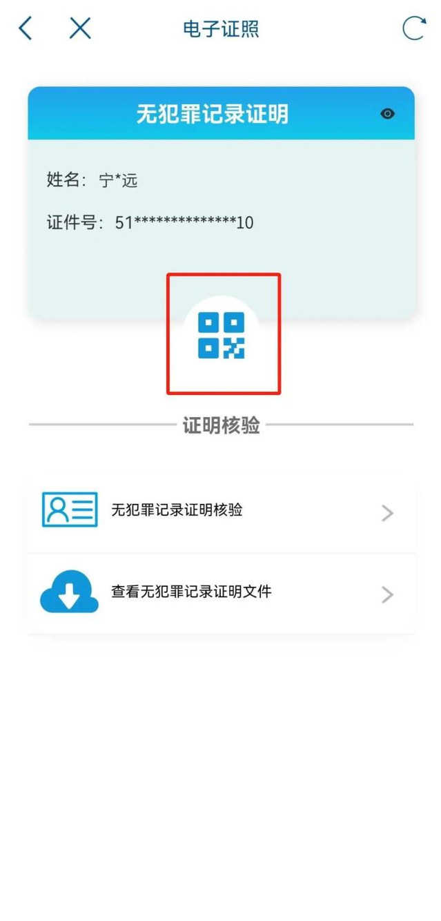 e冰城 无犯罪记录证明 电子版 安卓版