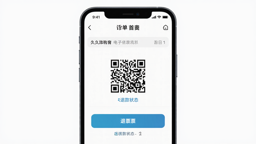 ��������APP��Ʊ����Ʊ����ʾ��ͼ������Ϊ�ֻ�����չʾ�����������Ʊ��ť���������½ṹ���Ű�����������ƽ����ϸ�ڰ�������Ʊ��ά����˿�״̬ͼ�꣬���ʸ��壬�ɾ����޶���Ԫ��