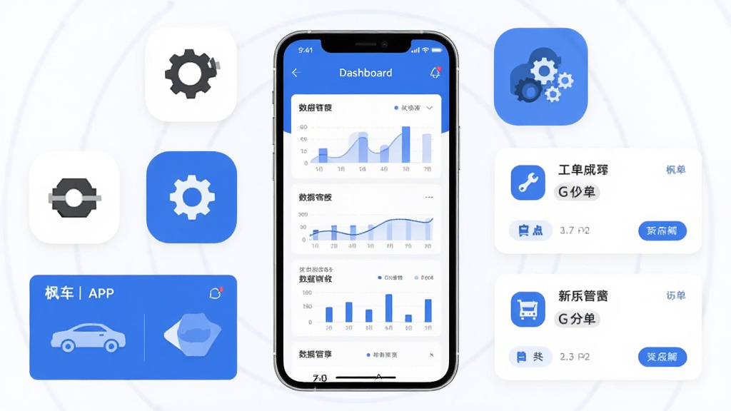 �㳵�ŵ�APP����չʾ������Ϊ�ֻ���Ļ��ʾ�ŵ�����Ǳ��̣�����Ϊ���з����ֻ�����Χ�������ͼ��͹�����Ƭ���Ű��࣬���Ϊ��ƽ���Ƽ��У�ϸ�ڰ�����ɫ��ɫ��������ͼ��������ͼ�꣬�����������ɾ����޶���Ԫ��