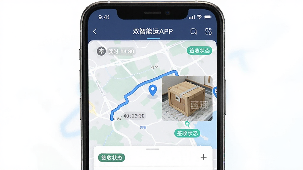 ˫����APP��;��ؽ��棬����Ϊ�ֻ���Ļ����ʾ����켣��ͼ�����ͼƬˮӡ���������·������Ű���������Ϊ����Ƽ��У�ϸ�ڰ���ʵʱ��λͼ�ꡢʱ���ˮӡ��ǩ��״̬��ǩ�������������ɾ����޶���Ԫ��