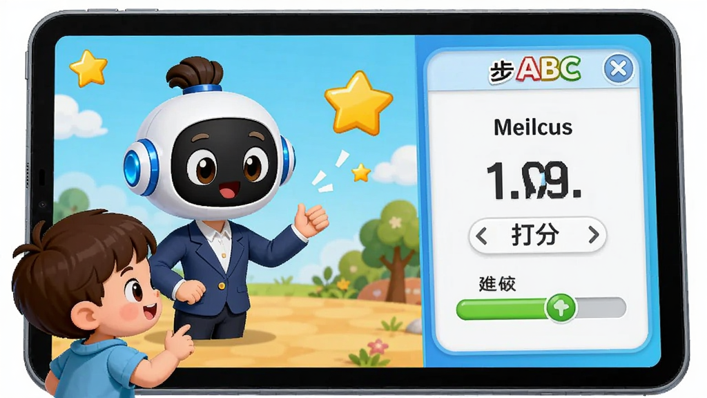 ����ABC ѧϰ����չʾ��������һ����ͨ����AI��ʦ��ƽ�������Ļ����һ��С���ѻ���������Ϊ����ǿγ̶������Ҳ��Ǹ�����ֽ��棬�Ű����������Ϊ�������õĶ�ͯ�廭�磬ϸ�ڰ������ǽ����ͽ����������ʸ��壬�ɾ����޶���Ԫ��