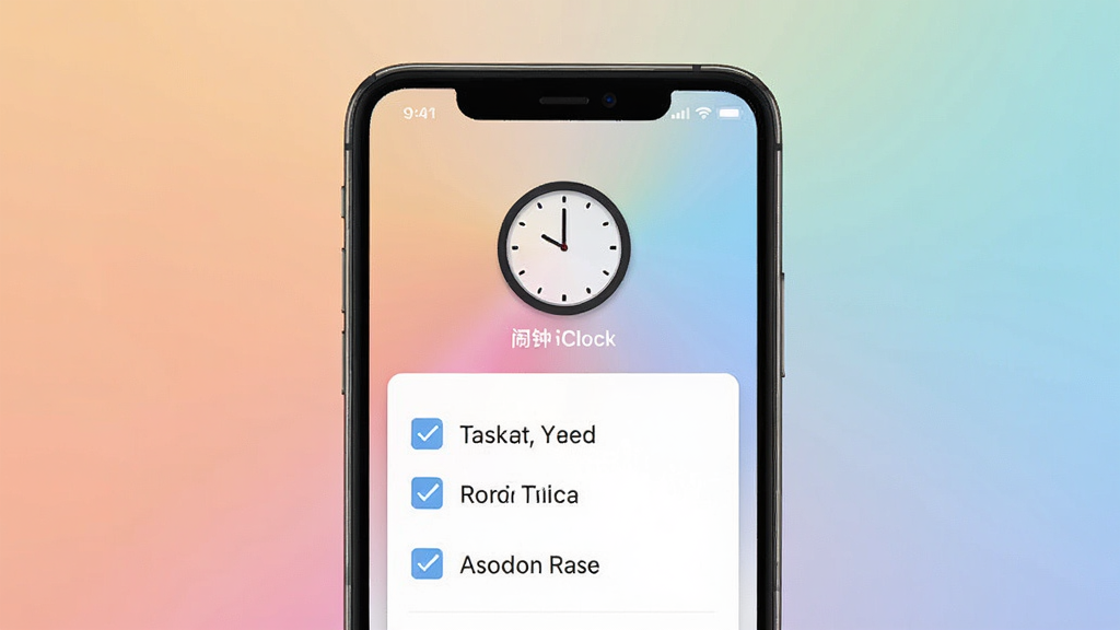 ����iClock��������չʾ������Ϊ�ֻ���Ļ��ʾ��������������嵥�����־��жԳƣ��Ű��࣬���Ϊ�ִ���ƽ����ϸ�ڰ���ʱ��ͼ�ꡢ����ѡ������ͽ��䱳�������ʸ��壬�ɾ����޶���Ԫ��