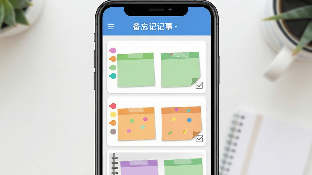 �������±�ǩ��������չʾ������Ϊ�ֻ���Ļ�в�ɫ��ǩ��ǩ�б�������Ϊ�������������в���ǩ��Ƭ���Ű��������룬���Ϊ��Լ���±�ƽ����ƣ�ϸ�ڰ�����ɫ��ǩԲ�㡢��ѡ�򡢱ʼǱ�����������ʸ���ɾ��޶���Ԫ��