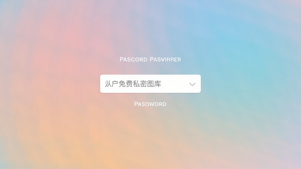 私人影片免费播放私密图库解锁界面,画面中央为密码输入框,背景为柔和渐变色调,布局居中对称,风格简约安全,细节干净,画质清晰,无多余元素