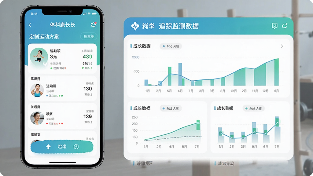 ��ƿ���app�ж����˶�����ҳ����׷�ټ��������壬����Ϊ�ֻ�Ӧ�ý��棬�������ҷ������Ű�����������˶�������ϸ�ڰ����˶���Ŀ�ͳɳ�����ͼ�������ʸ��壬�ɾ����޶���Ԫ��