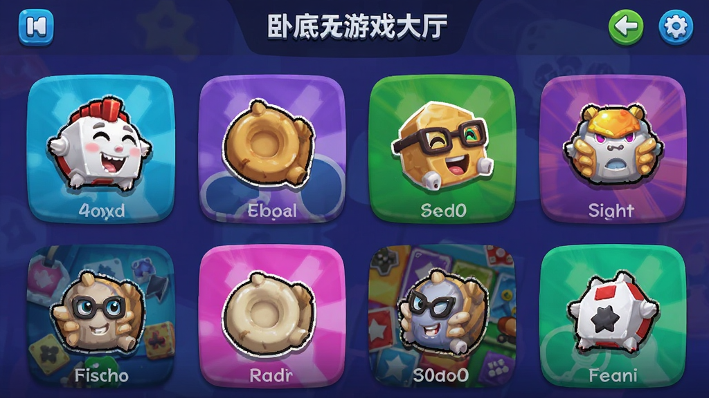 �����Ե�App��Ϸ�������棬չʾ������Ϸģʽͼ�꣬ɫ�ʻ��ã������������ʺ������û����߻���