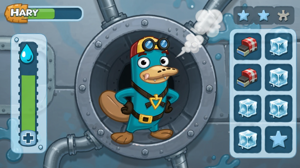 Ѽ����̩����������Ϸ�����棬������Ѽ�����ع�Perryվ�ڹܵ��У�����Ϊ����ֻ���Ļ���Ű������ʾ�ؿ������Ҳ���ʾ�����������Ϊ��ʽ��ͨ����ɫ�ʣ�ϸ�ڰ���ˮ�Ρ�����������ͼ�꣬���ʸ���ɾ��޶���Ԫ��