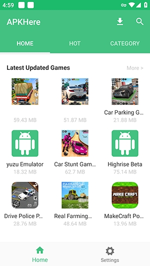 APKHere1.1.0 �ٷ������н�ͼ
