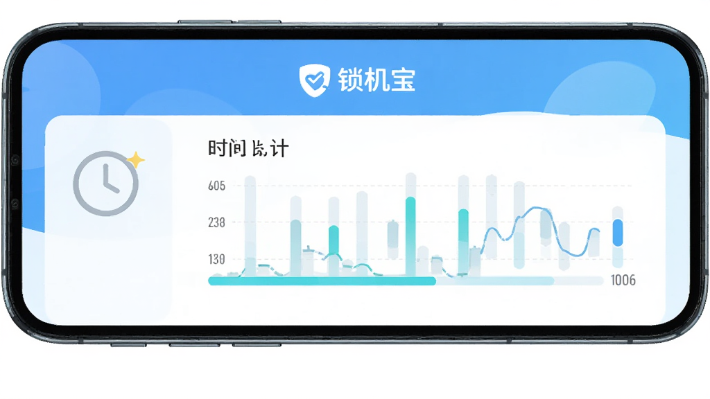 ������ʹ��ʱ��ͳ�ƽ��棬����չʾ�ֻ���Ļ�ϵ�ʱ��ͳ��ͼ����