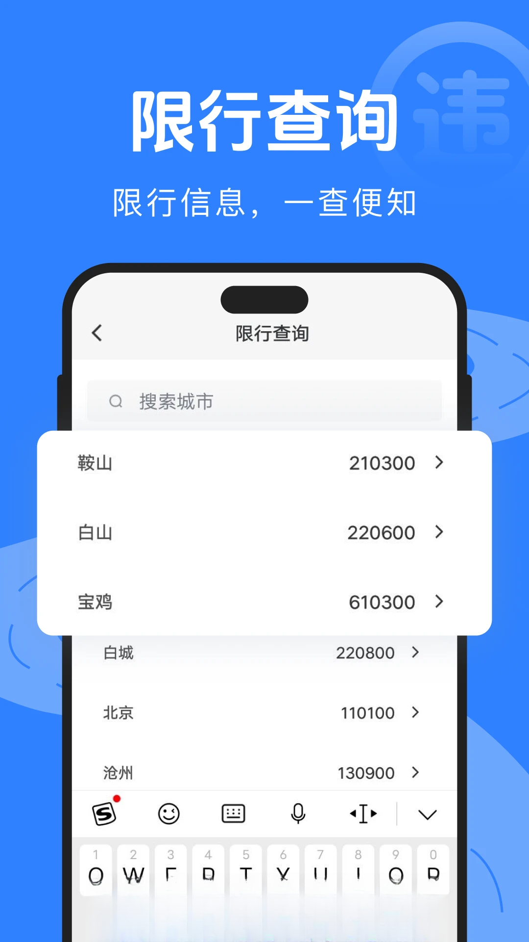 ��ʻΥ����ͨ1.0.6 Υ�²�ѯ�����н�ͼ