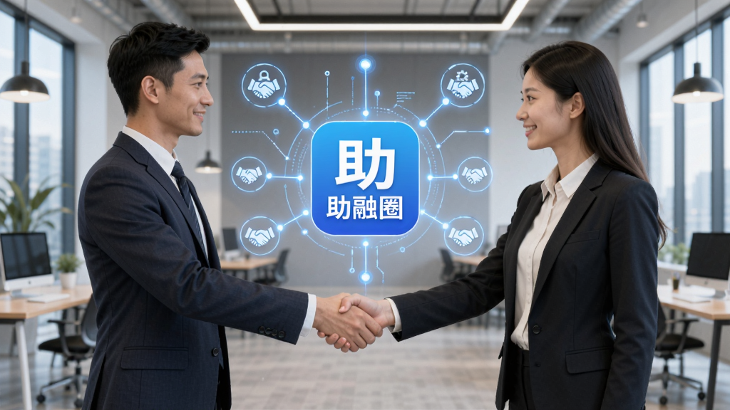 ����Ȧ ����չʾͼ����������Ϊ�������������֣��������ִ����Ĺ����칫�ռ䣬�м������š�����Ȧ��Ӧ��ͼ�꣬��Χ���������������ߺͺ���ͼ�꣬������Դ��׼�Խӡ��������Ƽ��У����ֶԳƣ�ϸ�ڷḻ�����ʸ��壬�ɾ������޶���Ԫ�ء�