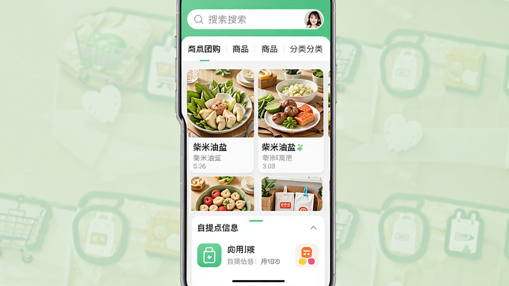 �����ǵ���Ź��ֻ�Ӧ�ý��棬����Ϊ�Ϸ�����������Ʒ���࣬�м��������Ź���Ʒ�б����·����������Ϣ��Ƭ���Ű����룬������������ϸ�ڰ����������κ����ðٻ�ͼ�꣬�����������ɾ����޶���Ԫ��