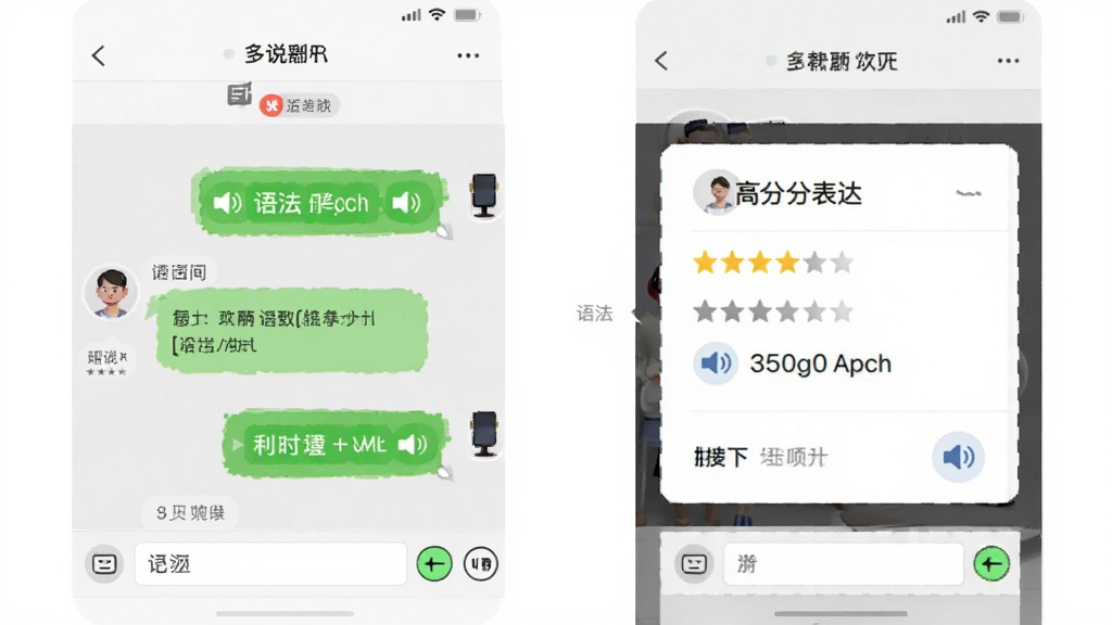 ��˵APP�߷ַ�����΢��ʽ������ϰ���棬����Ϊ����Ի�����߷ֱ��￨Ƭ������Ϊ���·������Ű���ˬ�����Ϊ�ִ���Լ�����磬ϸ�����Ǽ����֡��﷨��ע������ͼ�꣬���ʸ���ɾ��޶���Ԫ��