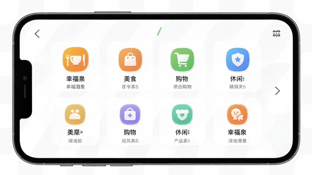 �Ҹ���ȪAPP����չʾ���ֻ���Ļ����ʾ�������������࣬������ʳ��������е�ͼ�꣬����Ϊ�����ִ���񣬲����������Ű����룬���ʸ��壬�ɾ��޶���Ԫ��