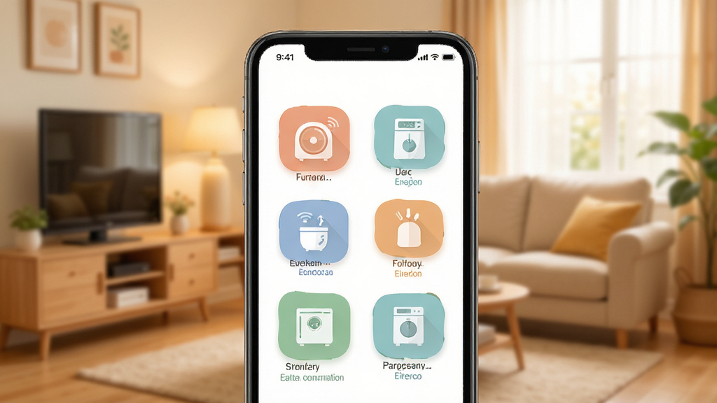 Сδ����APP���豸��������չʾͼ���ֻ���Ļ���ж���ҵ�ͼ�꣬����Ϊ��ܰ��ͥ��������ƽ����Ʒ��ɫ����ͣ�ϸ���������߻���