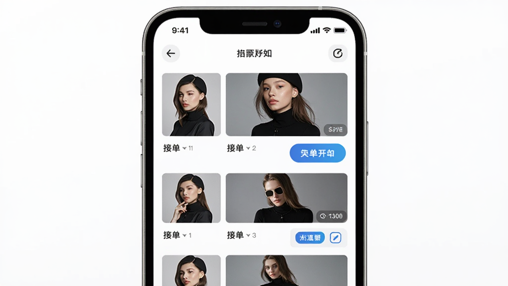 ��ͼ��App����չʾͼ������Ϊ�ֻ���Ļ����ʾģ����Ӱ��Դ�б�������Ϊ����չʾ�ֻ����Ű�Ϊ���½ṹ�����Ϊ�ִ���Լ�Ƽ��磬ϸ�ڰ���ģ��ͷ����Ӱ��Ʒ����ͼ���ӵ���ť��Ԫ�أ����ʸ��塢�ɾ����޶���Ԫ��