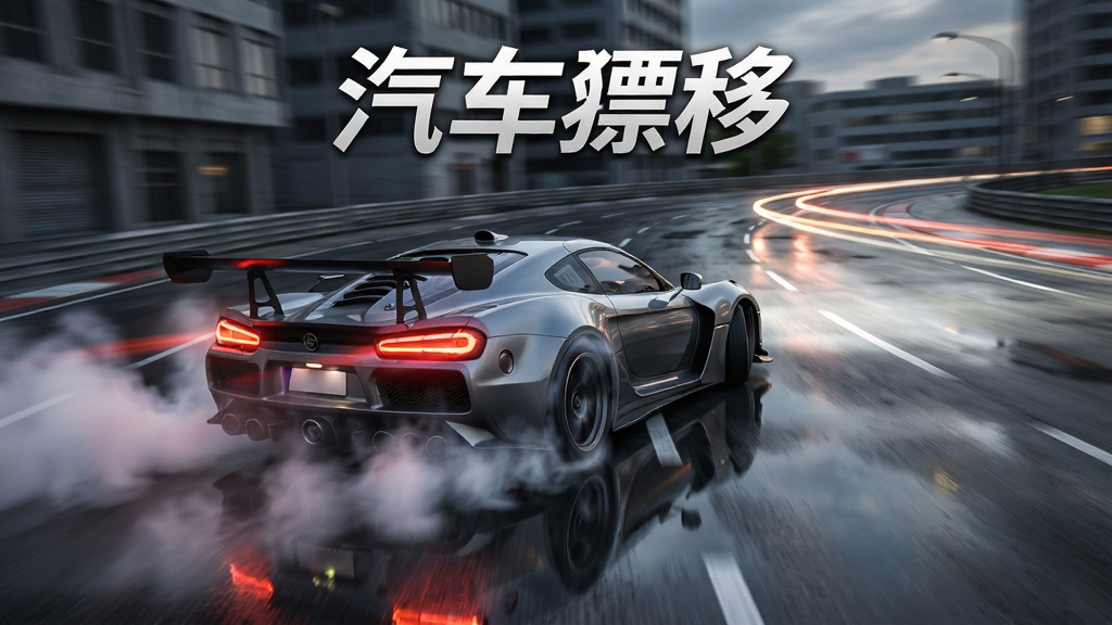 ����Ư����Ϸ���棬�����������ڳ��е�·�ϸ���Ư�ƹ��䣬��β��������������������ʾ��Ϸ���ơ�����Ư�ơ�����������λ�ڻ�������ƫ�󣬲��ֲ������ַ���ͼ�����Ϊдʵ������Ϸ��ͼ��ϸ�ڰ���·�淴�⡢��̬ģ�������ƹ켣�����ʸ��壬�ɾ����޶���Ԫ��