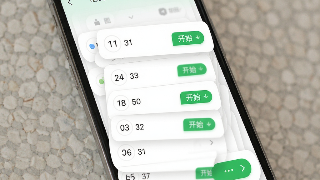 该你啦软件界面截图,主体是手机屏幕显示排队列表,布局居中,排版清晰,风格简约清新,细节有数字号码和绿色开始按钮,画质高清,干净无多余元素