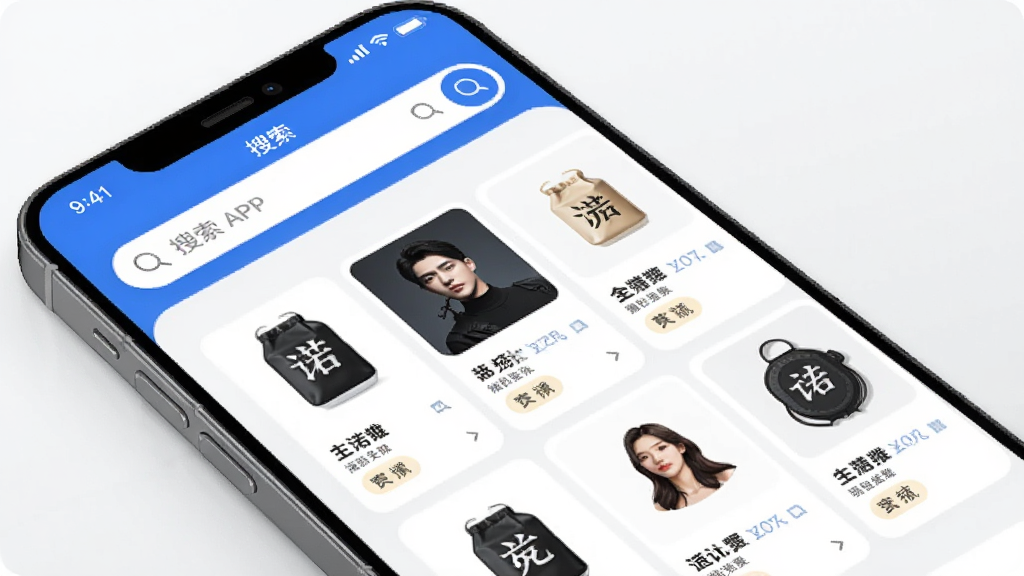 һŵ��APP������չʾ���������������Ʒ�Ƽ���������Ϊ�ֻ���Ļ�������������Ű��࣬����ִ��Ƽ��У�ϸ�ڰ�����Ʒ��Ƭ��ͼ�꣬���ʸ��壬�ɾ��޶���Ԫ��