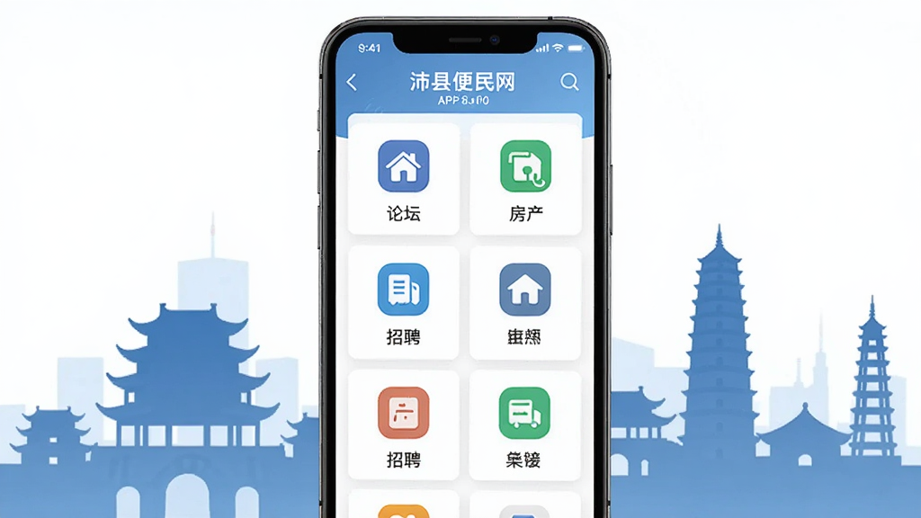 ���������ر�����APP����չʾͼ������Ϊ�ֻ���Ļ���У��Ű�����չʾ��̳����������Ƹ��ͼ�꣬���Ϊ��ƽ���Ƽ��磬ϸ�ڰ������صر꽨����Ӱ���������ʸ��壬�ɾ����޶���Ԫ��