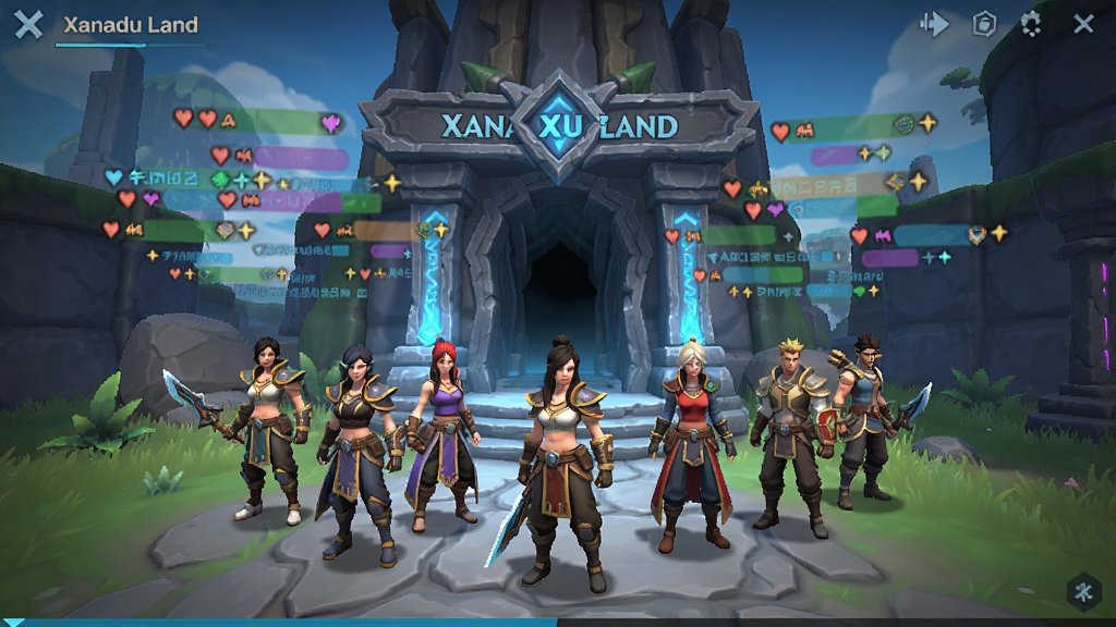 Xanadu Land ������ӽ��棬��ɫ�ۼ��ڸ�����ڣ���Ļ����������ɫ�ʣ����廭�ʣ��ɾ��޶���Ԫ��