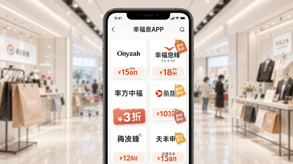 �Ҹ�Ϣ��APPƷ�ƻҳ�棬�ֻ���Ļ��չʾ���Ʒ���̼�logo���ۿ۱�ǩ������Ϊ�����Ĺ��ﳡ�����������룬����ִ�ʱ�У�ϸ�����������ʸ��壬�ɾ��޶���Ԫ��