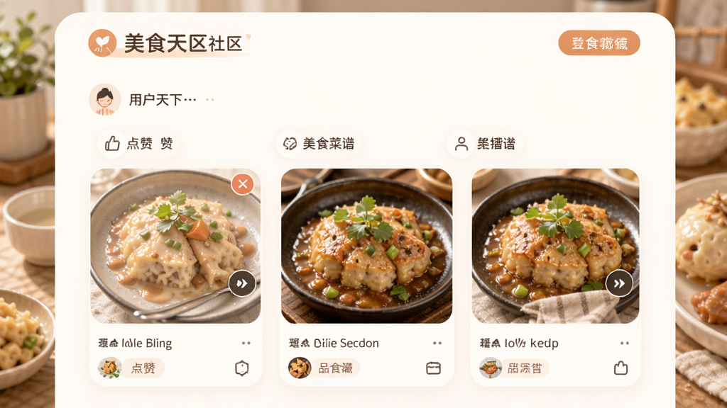��ʳ������������ҳ�棬�û������ղ���ʳ���ף��������Բ�ǣ��Ű���ˬ�������ܰ��ϸ�ھ��£����ʸ��壬�ɾ��޶���Ԫ��