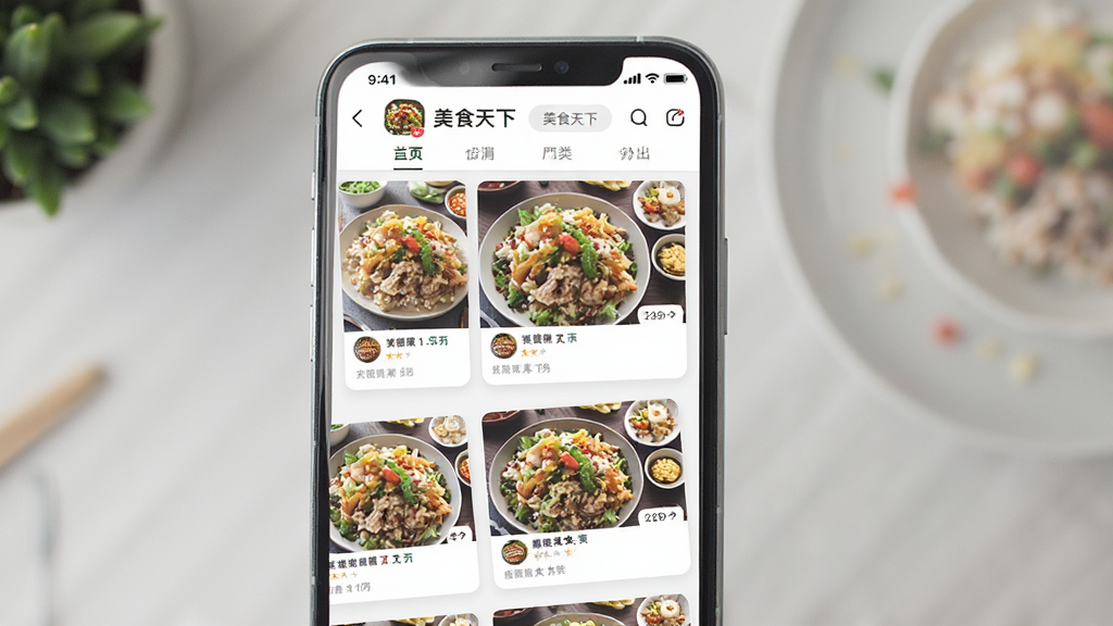 ��ʳ����app����չʾ���ֻ���Ļ����ʾ��������ʳ���׷���ҳ�棬�������룬�Ű��࣬��������ִ���ϸ�ڷḻ�������������ɾ��޶���Ԫ��