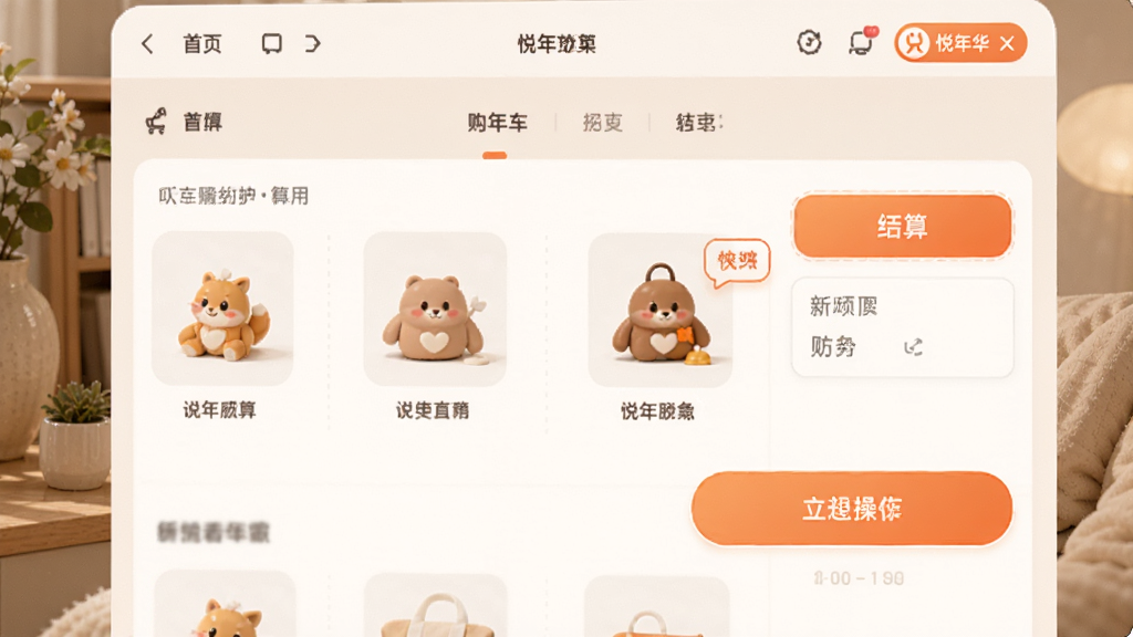 ���껪APP���ﳵ����ҳ�沼������������ť��Ŀ�����ܰ