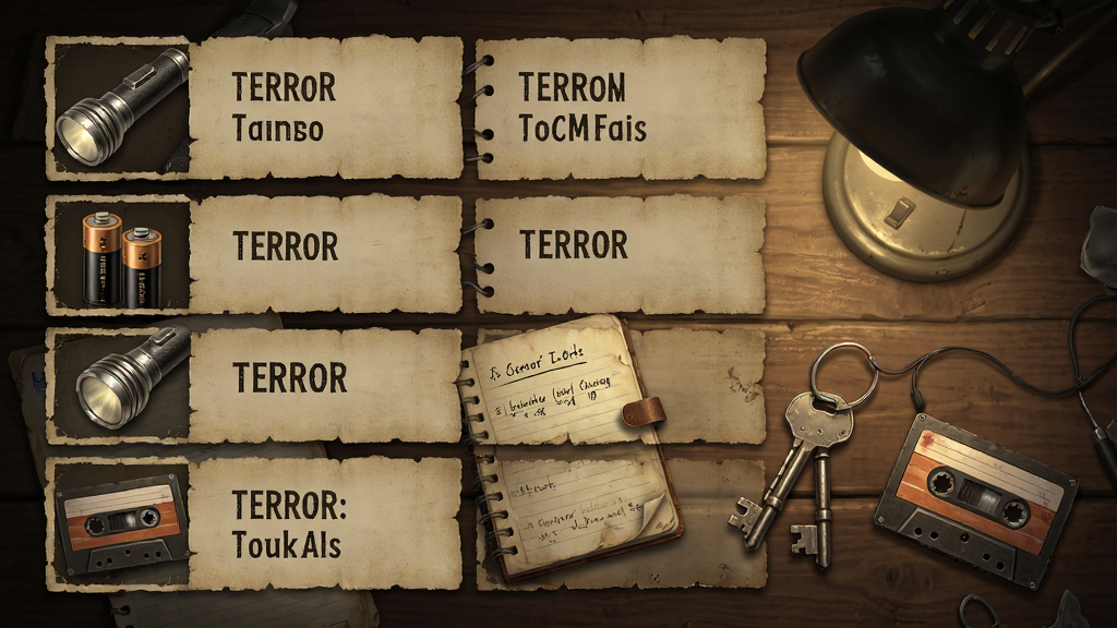 �־� TERROR ��Ϸ���߽���չʾ��������ɢ����ľ���ϵ��ֵ�Ͳ����ء��ʼǱ���Կ�׺�¼���������ֲ��ø����ӽǣ��Ű����Ϊ����ͼ���Ҳ�Ϊ����˵�������Ϊ�������ɣ�ϸ�ڰ���ĥ���ֽ�š��������󡢻谵��̨�ƹ��ߣ����ʸ��壬�ɾ����޶���Ԫ��