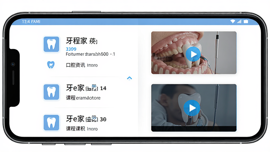 ��e��Ӧ�ý���չʾ���ֻ���Ļ����ʾ��ǻ��Ѷ�б��Ϳγ���Ƶ���棬����Ϊһ�������ֻ������־��У��Ű��࣬����ִ�ҽ�ƿƼ��У�ϸ�ڰ�������ͼ�����ɫ��ɫ���������������ɾ����޶���Ԫ��