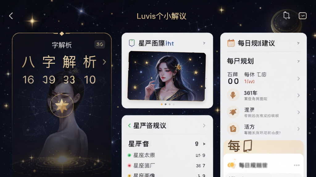 LuvisӦ���ڸ���С���ֽ��棬չʾ���ֽ��������������ÿ�չ滮����Ŀ�Ƭʽ���֣���ɫ�ǿձ��������ɫ���֣�����������ţ�����ɾ����࣬���廭��