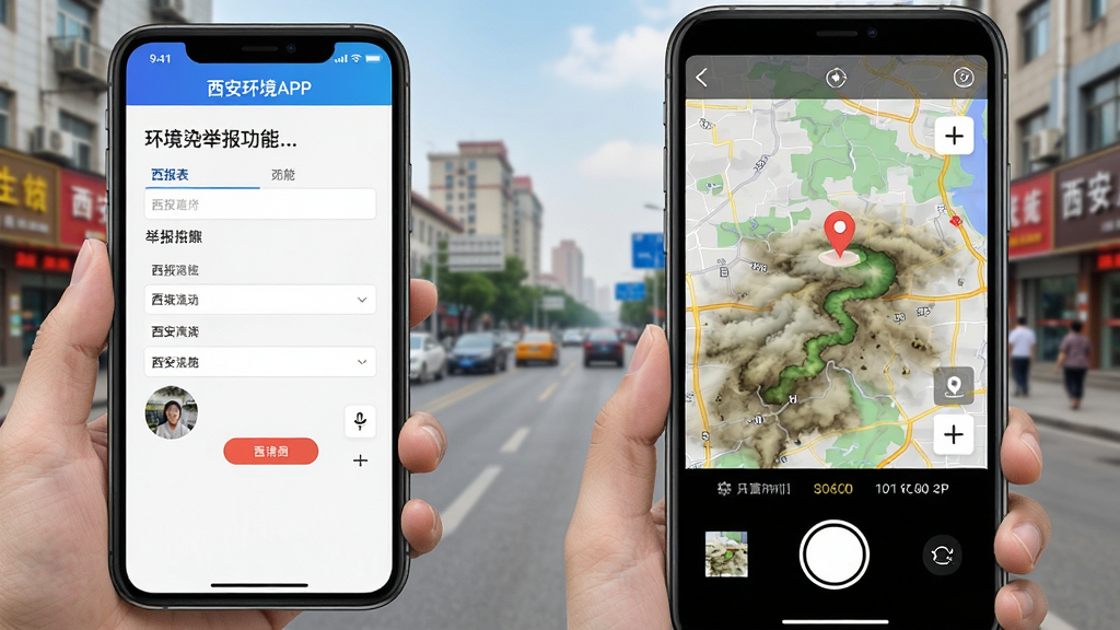 ��������APP������Ⱦ�ٱ����ܽ��棬�ֻ���Ļչʾ�ٱ������͵�ͼ��λ���û�����������Ⱦ�ֳ���Ƭ������Ϊ�������нֵ���дʵ���ɫ��������ϸ���������߻��ʣ��޶���Ԫ��